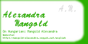 alexandra mangold business card